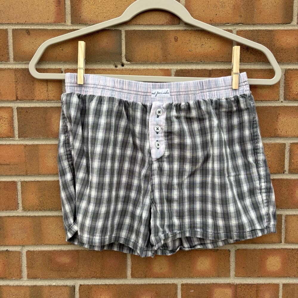 Urban Outfitters Out From Under Womens Sz XS Plaid Boxer PJ Shorts Plaid Flannel